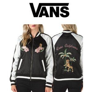 Vans Satin Bomber Jacket with Tiger Embroidery